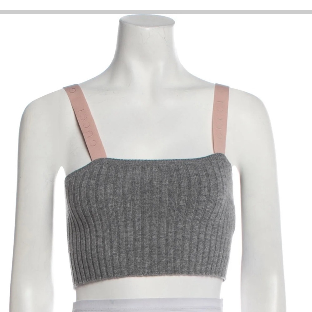 Gucci Wool Square Neckline Crop Top